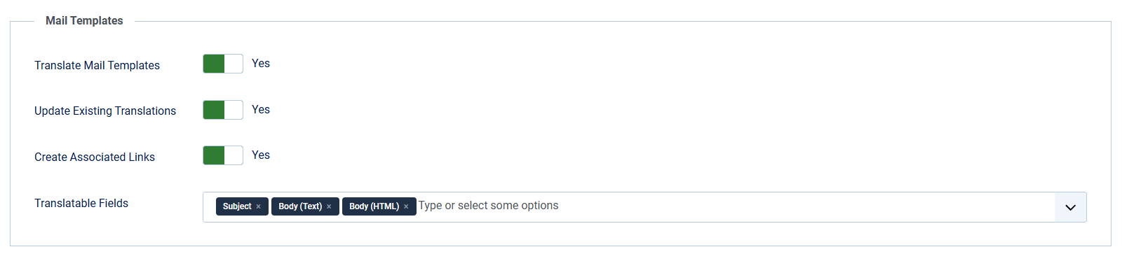 config mailtemplates