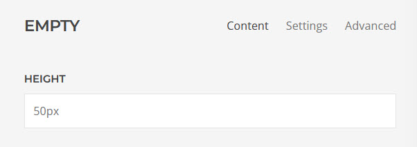 empty content